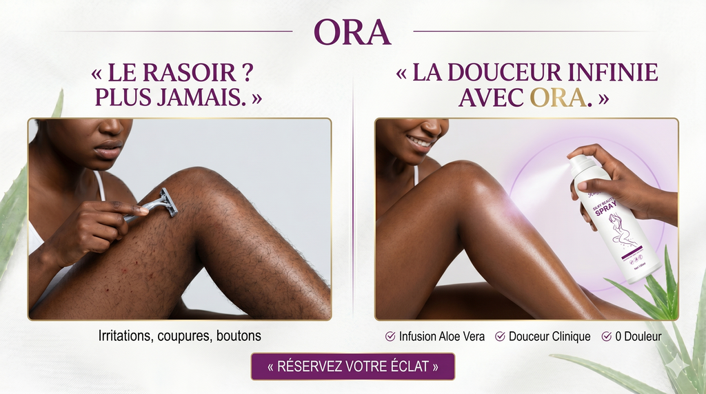 ORA SPRAY™ : Le Spray épilatoire qui épile en 1 seul mouvement. Ultra Doux, Simple et Naturel ( A base d'AloeVera )