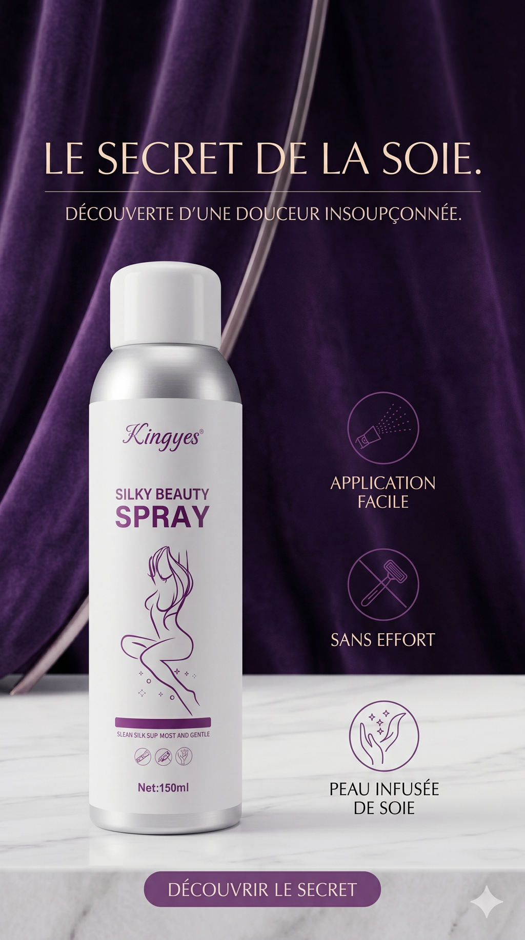 ORA SPRAY™ : Le Spray épilatoire qui épile en 1 seul mouvement. Ultra Doux, Simple et Naturel ( A base d'AloeVera )