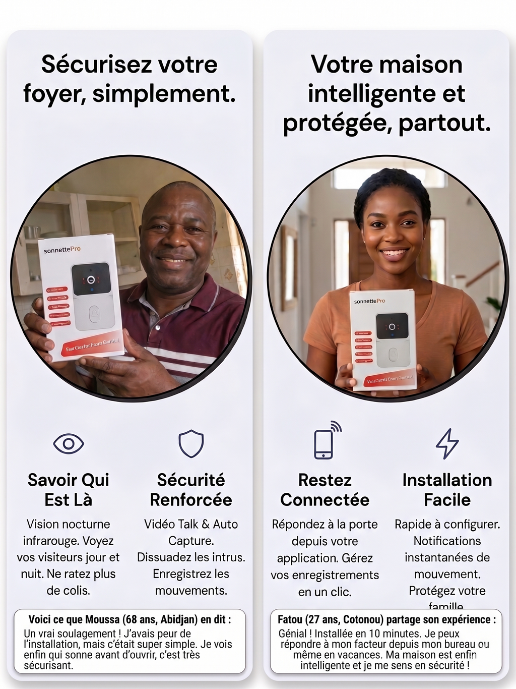 SonnettePro™: La sonnette intelligente à caméra