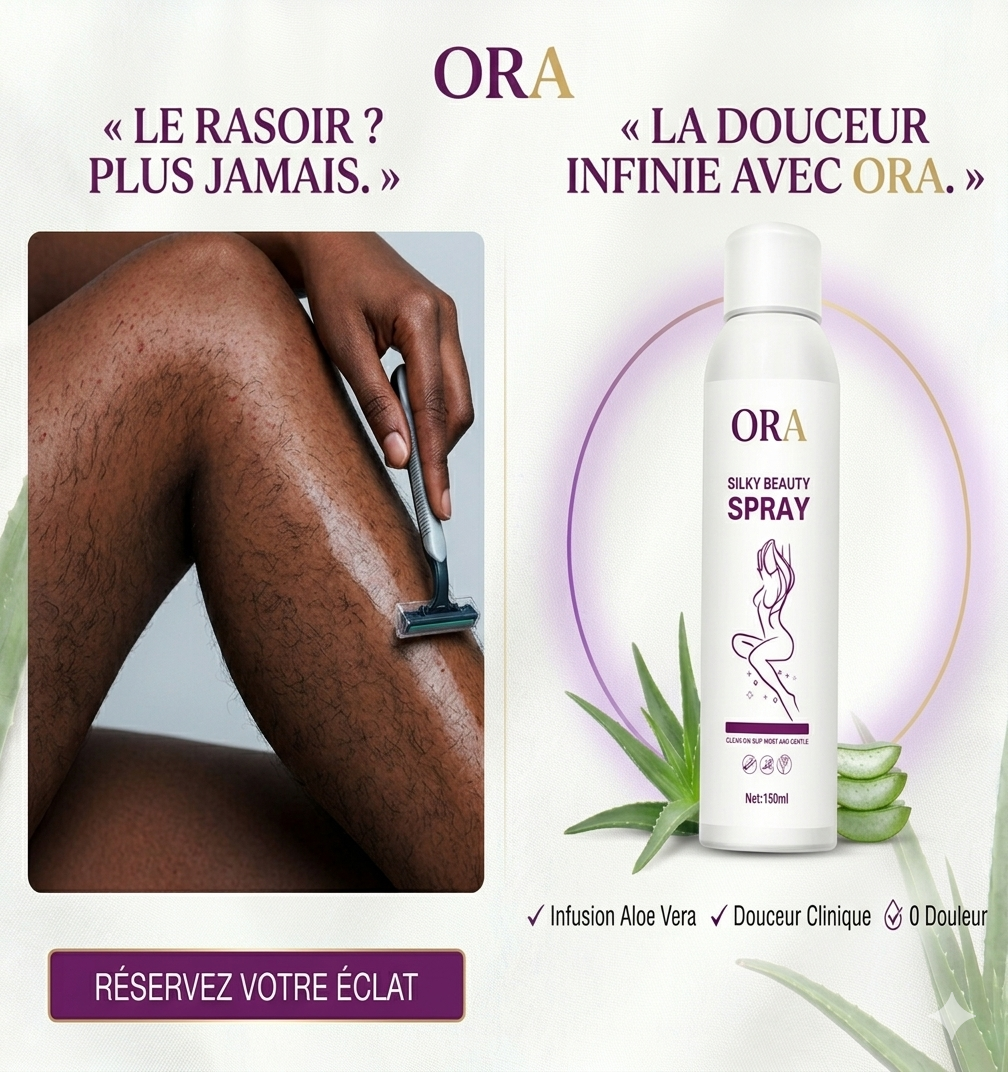 ORA SPRAY™ : Le Spray épilatoire qui épile en 1 seul mouvement. Ultra Doux, Simple et Naturel ( A base d'AloeVera ) CI