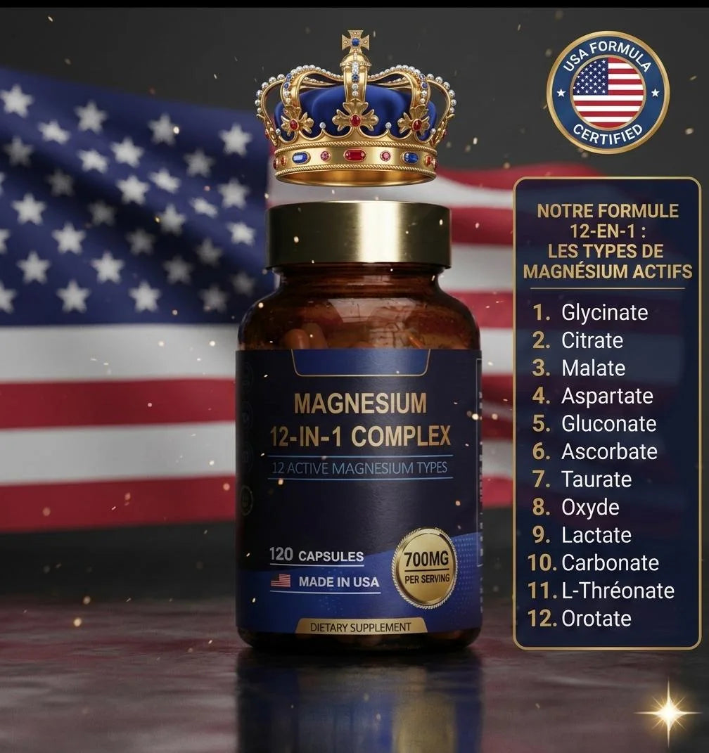 MAGNESIUM COMPLEX 12en1 : Un Complexe Complet pour comblé les besoins essentiels de votre Corps pour retrouver la forme et l'énergie d'avant. (NG)